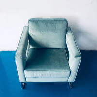 Chaise longue de luxe pour salon, ensemble de canapés, fauteuil moderne à siège unique, fauteuil d'appoint en tissu velours, chaises violettes