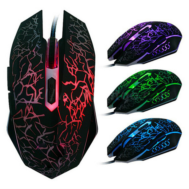 For Laptop Gamers Office Workers-Light Function General Computer Use Box 6D RGB Backlit Wired USB Gaming Mouse in Stock