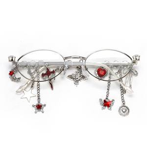 Moderne Tendance Étoile Papillon Fleurs De Cerisier Pierres De Cristal Gland Fringe <span class=keywords><strong>Lunettes</strong></span> Femmes Filles Belles <span class=keywords><strong>Lunettes</strong></span> De Soleil Douces - Product Image 6