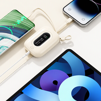 Bestseller 2-in-1 20000mAh Powerbank Schnellladung 10000mAh Ultra Slim Tragbar Eingebaute Kabel LED-Anzeige Outdoor-Nutzung Kunststoff