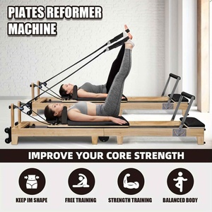 Equipo de Pilates Reformer Plegable Portátil para Uso Doméstico y Comercial, Cama de Madera de Roble y Arce, Máquina Plegable para Pilates - Product Image 5