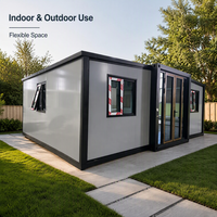 Maison extensible, solution d'habitation gain de place pour la vie en famille, bureau de jardin et hébergement temporaire, maison conteneur 40 pieds