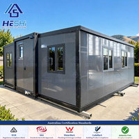 Maison préfabriquée extensible de 59 m² (30 pieds) avec 4 chambres, certifiée NATA et testée en laboratoire selon les normes australiennes, adaptée à 100 pays