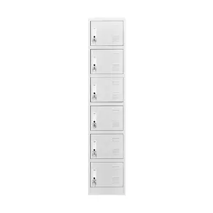 design stainless locker multi-scenario multi-functional simple sturdy practical steel storage fitness 6 door locker