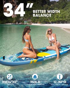 Tabla de <span class=keywords><strong>Surf</strong></span> Inflable Personalizada al por Mayor, 11'x34"x6", Tabla de SUP para <span class=keywords><strong>Surf</strong></span> de Remo - Product Image 2