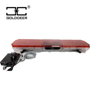 2022 nouveau 1200mm Double rangée Haute Puissance Rouge LED avertissement lightbar Avec 100w sirène et haut-parleur D'urgence véhicule TBD10326-20e-S