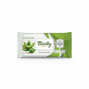 Biolly 120 PCs Cotton Wet Wipes-Aloe Vera Household - Product Image 2