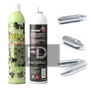 Latas de <span class=keywords><strong>gas</strong></span> verde Aluminio Premium con aceite de silicona 265G 550ml 150psi Latas de <span class=keywords><strong>gas</strong></span> verde de combustible para juegos de disparos - Product Image 1