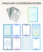 Papel de Seguridad A4 con Hilo de Seguridad de Fibra Invisible UV y Marca de Agua para Certificados, Embalajes y Etiquetas