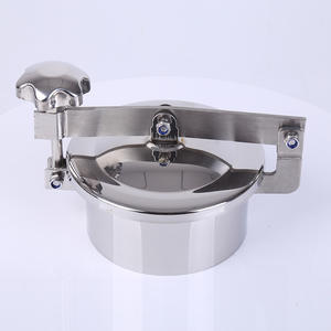 304/316L Sanitary Stainless Steel Handwheel Manhole <b>Cover</b> Quick-Opening Atmospheric Pressure Strip Flanged YAB Manhole - Product Image 3