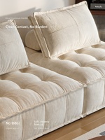 Canapé modulaire en bois deux places Ruixue Piedmont Chenille Petal Collection 2026, nouveau design moderne et minimaliste avec coussins cubes