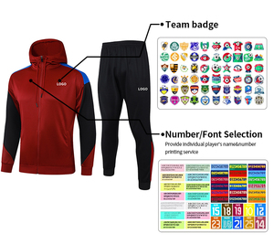 Tuta da <span class=keywords><strong>Calcio</strong></span> Essentials Hoodie 1.1 per Uomo - Stile Base in Poliestere/Spandex, Set con Felpa a Maniche Lunghe con Cappuccio, Taglie S-2XL - Product Image 3