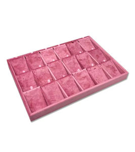 Wholesale Custom Logo Soft Pink Velvet Jewelry Display Trays for <b>Ring</b> Earrings <b>Necklace</b> - Product Image 5