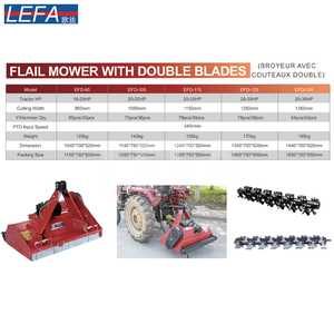 Desbrozadora de Martillos para Tractor Pequeño de 15-40HP con Accionamiento por Toma de Fuerza y Enganche de 3 Puntos en Venta - Product Image 2