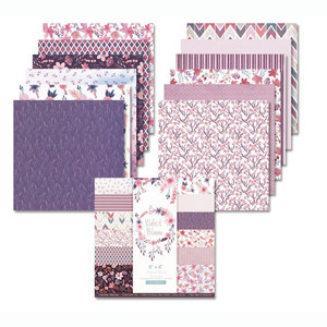 Pack de papier pour scrapbooking GF Love Violet Bloom Design, 12 motifs, 6x6 pouces, carton épais, <span class=keywords><strong>origami</strong></span>, artisanat fait main, bricolage - Product Image 1