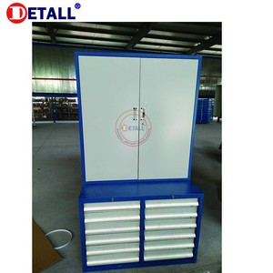 <span class=keywords><strong>Armoire</strong></span> modulaire en acier moderne et durable avec 3 tiroirs et une étagère pour atelier d'usine, bureau à domicile - Résistant aux chocs électrostatiques - Product Image 4