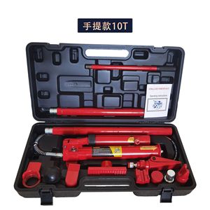 Kit de cric hydraulique 10T pour réparation de carrosserie automobile avec roues, disponible immédiatement pour l'exportation - Product Image 4
