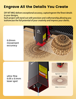 Mini machine de gravure laser Algolaser MK2 Graveur portable pour acrylique, carton, métal enduit