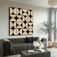 Peinture murale abstraite géométrique noir et blanc de style minimaliste moderne, impression sur toile pour la décoration de la maison