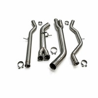 Système d'échappement intermédiaire pour M3 M4 F80 F82 S55 3.0T, tube unique 89 mm, acier inoxydable 304, épaisseur 1,5 mm, accessoires, garantie 2 ans