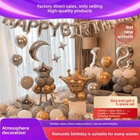 Ensemble de ballons décoratifs en aluminium et feuille d'aluminium pour fond de mur d'anniversaire