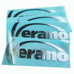 Autocollant de transfert de lettrage en nickel brossé électrolytique avec logo 3D d'entreprise en métal argenté ou doré - Product Image 4