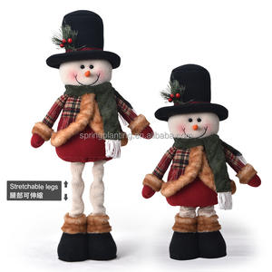 PLANTATION DE PRINTEMPS Décorations de Noël rétractables Père Noël Bonhomme de neige Renne Figurines en peluche pour vitrine Cadeaux de Noël - Product Image 6