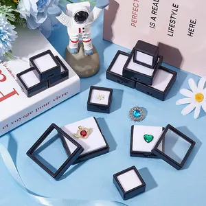 Bán buôn đá quý hộp hiển thị tùy chỉnh đồ trang sức bao bì trường hợp đá quý đá container với rõ ràng Top có nắp đậy cho tiền xu kim cương pha lê - Product Image 6