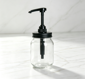Dispensador de jarabe de vidrio tipo Mason de 500ml con bomba 28/400 de 5cc, 8cc, 10cc, apto para uso alimentario, para salsa, miel, mermelada, café - Product Image 3
