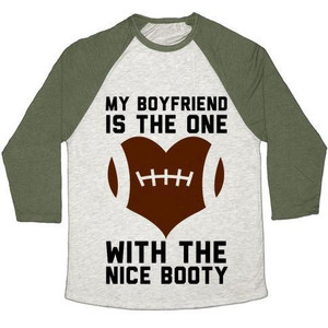 แฟนของฉันคือเสื้อยืดเบสบอลแบบทรีเบลนด์สำหรับทุกเพศ - Product Image 1