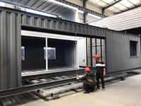 Maison Modulaire de Luxe en Conteneur Maritime Modifié de 40 pieds, Deux ou Trois Chambres, Salon, Cuisine, Pliable, Démontable, Conception Respirante