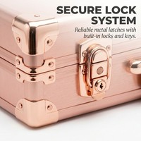 Étui à maquillage texturé diamant, boîte de rangement portable pour bijoux avec séparateurs ajustables pour maquilleurs et professionnels