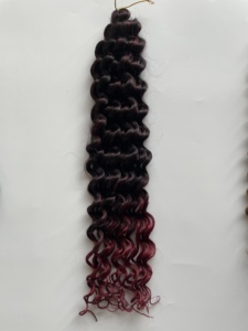 Nuovo stile lungo onda profonda Ombre acqua ondulata ricci intrecciatura sintetica oceano onda uncinetto estensioni dei capelli per le donne - Product Image 3
