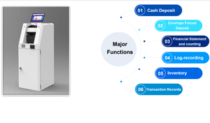 Máquina de Depósito de Efectivo Segura CDM-9000A, Cajero Automático Profesional con Reciclador de Efectivo y Validación de Billetes <span class=keywords><strong>para</strong></span> Empresas - Product Image 2