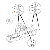 331/18441 331/15636 331/18442 331/25996 Supports de moteur en caoutchouc pour chargeuse-pelleteuse JCB 3CX 4CX