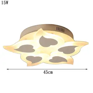 Morden 3000K Warm licht Küchen licht Wohnzimmer 15W Herz LED Decken leuchte für Wohnkultur Kronleuchter