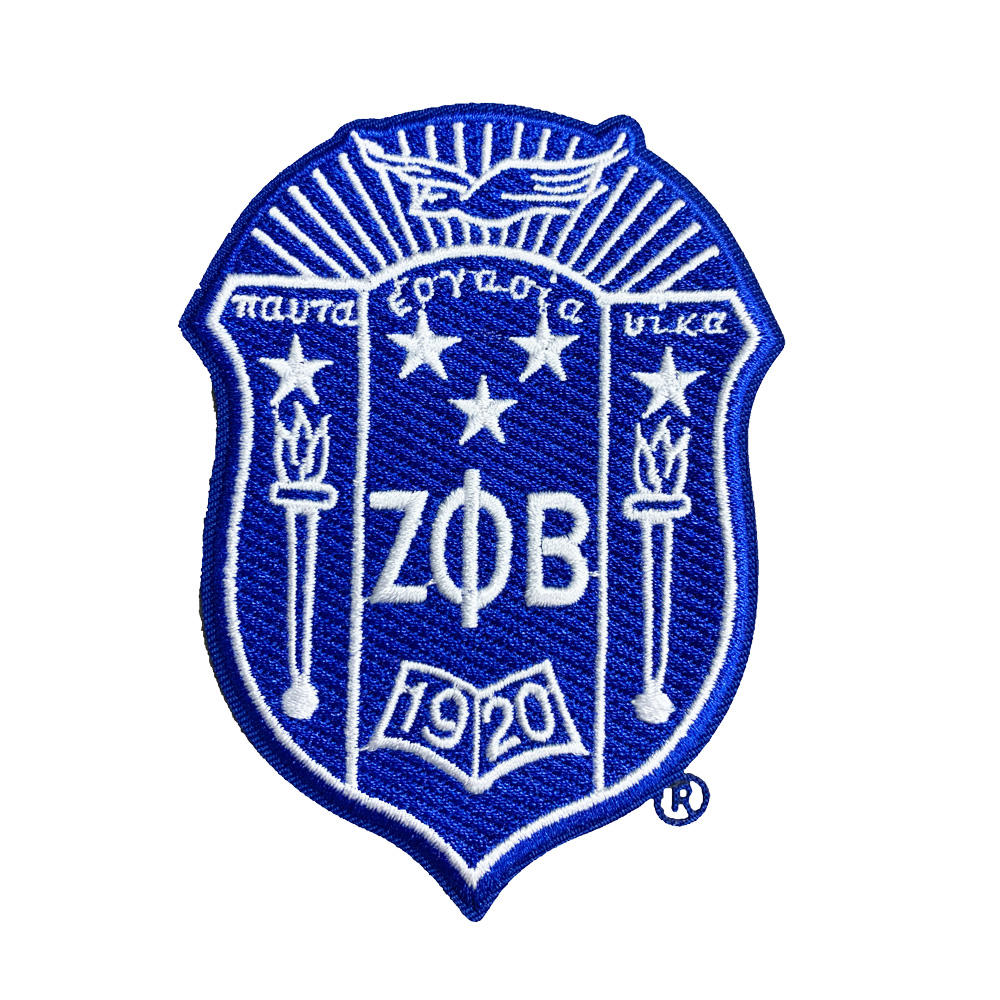 Custom Zeta Phi Beta Patches Iron-On Embroidered Chenille