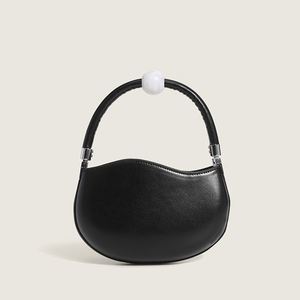 Nouvelle mode petit sac à main personnalisé pour femme sac <span class=keywords><strong>de</strong></span> niche sac à main en cuir PU <span class=keywords><strong>de</strong></span> couleur pure avec fermeture éclair sac à bandoulière unique - Product Image 4