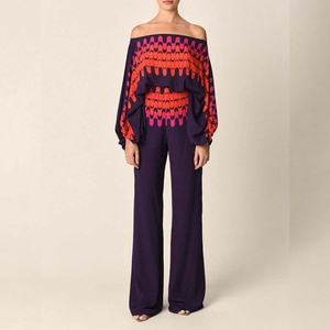 Ensemble 2 Pièces <span class=keywords><strong>Femme</strong></span> Haut et Pantalon Large Imprimé Mode Ample Manches Chauve-Souris - Product Image 6