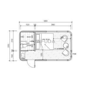 Cabaña Prefabricada de Acero Personalizable, Estilo Cápsula Espacial Moderna, <span class=keywords><strong>con</strong></span> Sala de Estar y Cocina para Campamentos - Product Image 5