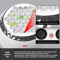 Aspirateur à poussière pour nail art JSDA en plastique A5, machine de polissage et d'élimination de la poussière, outils pour nail art, 100-240V, emballage en boîte couleur, fabriqué en Chine
