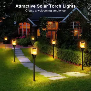 Solar Garden Path Decoration Torch Flame Light