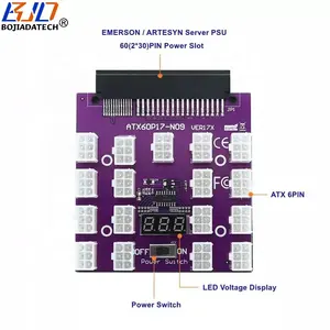 17 x PCI-E ATX 6 Pin 12 V PSU-Modul Stromversorgungs-Auslassbrett für EMERSON ARTESYN 7001606-J000 /J002 Server-PSU