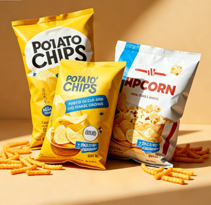 Sachet d'emballage personnalisé à scellage central pour chips de banane, chips de plantain, sachet en plastique Mylar pour pop-corn, sachet pour snacks croustillants et chips de pommes de terre - Product Image 4