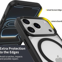 Coque de téléphone en acrylique colorée pour iPhone 17 Air 14 13 12 11 18 Pro Max, étui 16E 15 Plus avec recharge magnétique sans fil