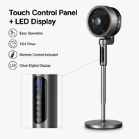 Ventilateur mural oscillant 3D pliable avec télécommande numérique et application, classe A+++, faible consommation d'énergie, faible niveau sonore 29 dB