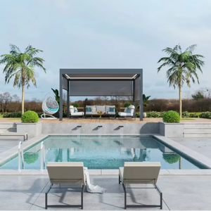 Pergola fixe en aluminium magique, imperméable, écologique, avec revêtement en poudre, résistante au vent, <span class=keywords><strong>pour</strong></span> jardin et terrasse - Product Image 1