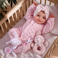 Muñeca reborn de simulación auténtica de 16 pulgadas, muñeca recién nacida de simulación, muñeca para vestir, muñeca de acompañamiento, regalo de cumpleaños para niños
