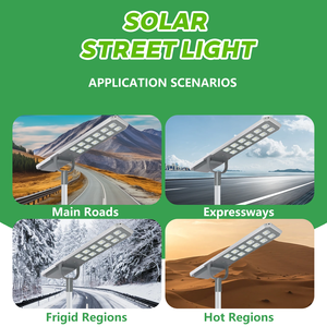 Lampadaire solaire tout-en-un étanche IP65 200W, lampe solaire intégrée pour une utilisation en extérieur dans les jardins, les routes, les paysages - Product Image 4