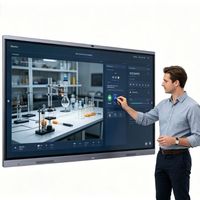 Pizarra Interactiva Inteligente con Pantalla de 75 Pulgadas, 4K UHD, 20 Puntos Táctiles, Android 14, OPS, para Interiores, Negocios, Educación, Centros Comerciales, Gráficos, OEM, ODM